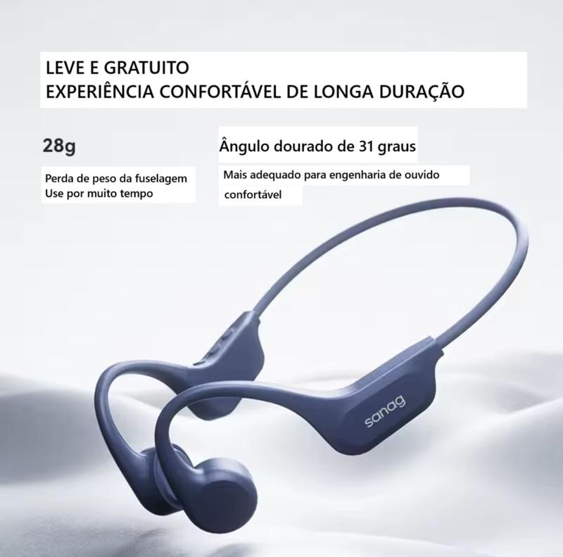 Fone de ouvido de condução óssea Sanag B60S PRO_MAX 64GB memória